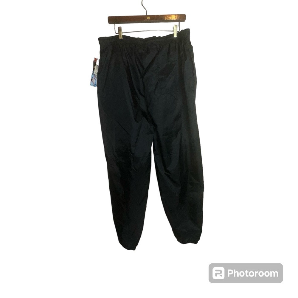Vtg 90s Franklin Men’s XL All-Black Nylon Windbreaker Track Pants Athletic Gym